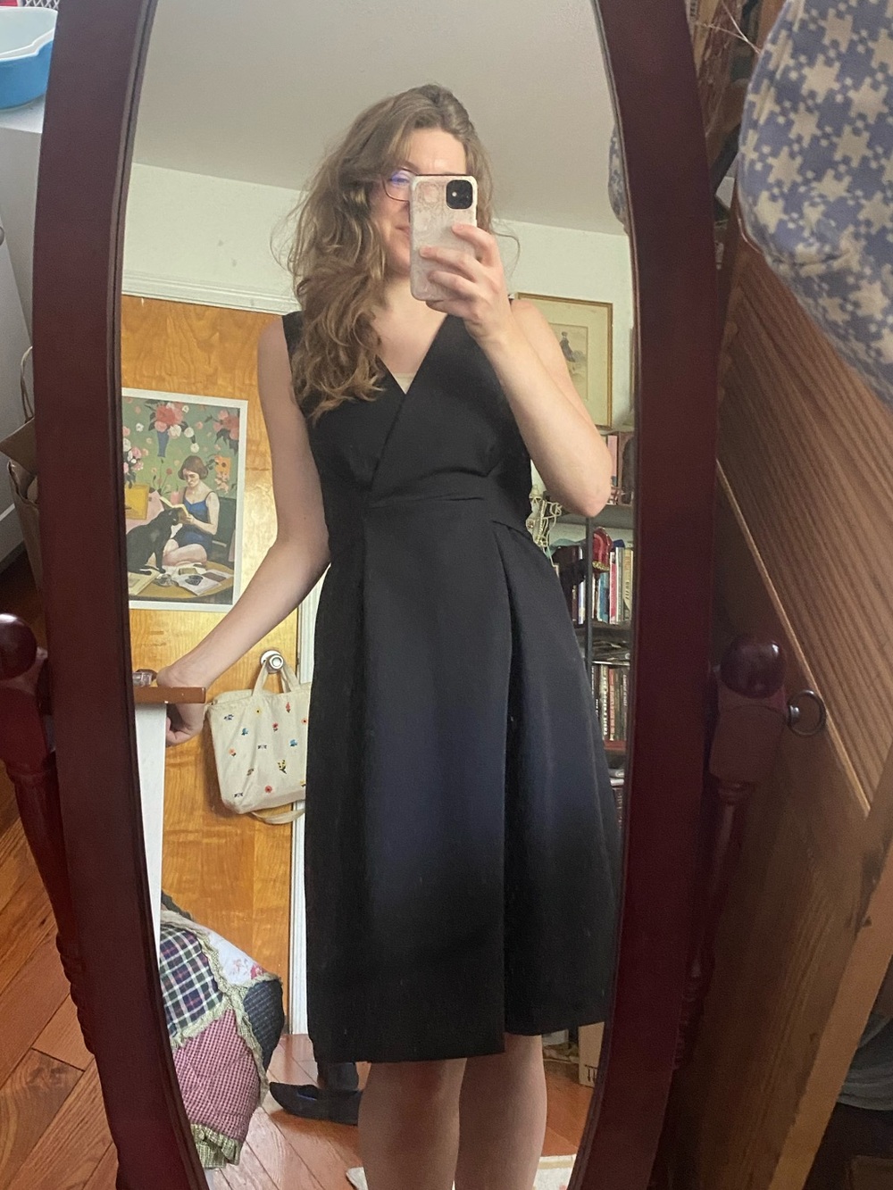 Voriagh Wool black jumper dress
